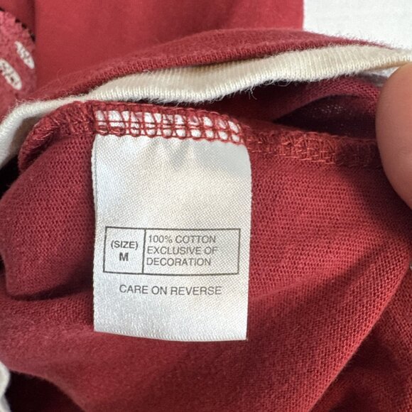 Disney Hong Kong Mickey Mouse Varsity T-Shirt Red Women’s Medium - Picture 8 of 8